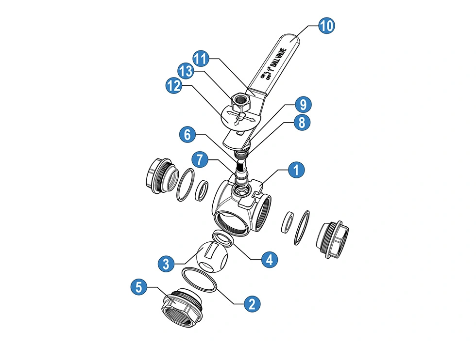 Three Way Ball Valve L Port